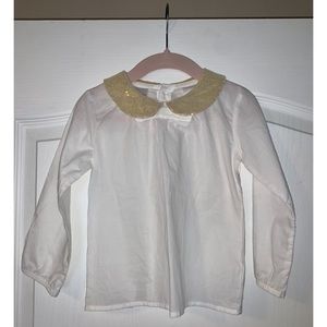 Kardashian Kids Gold Sequin Collared Toddler Girl’s Top
